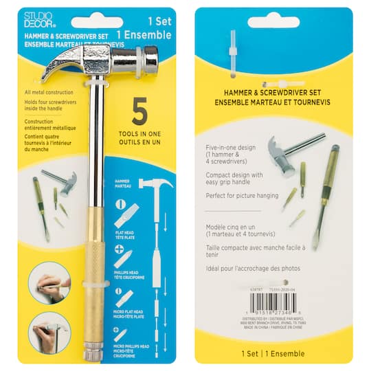 12 Pack: 5-in-1 Hammer & Screwdriver Set by Studio Décor®